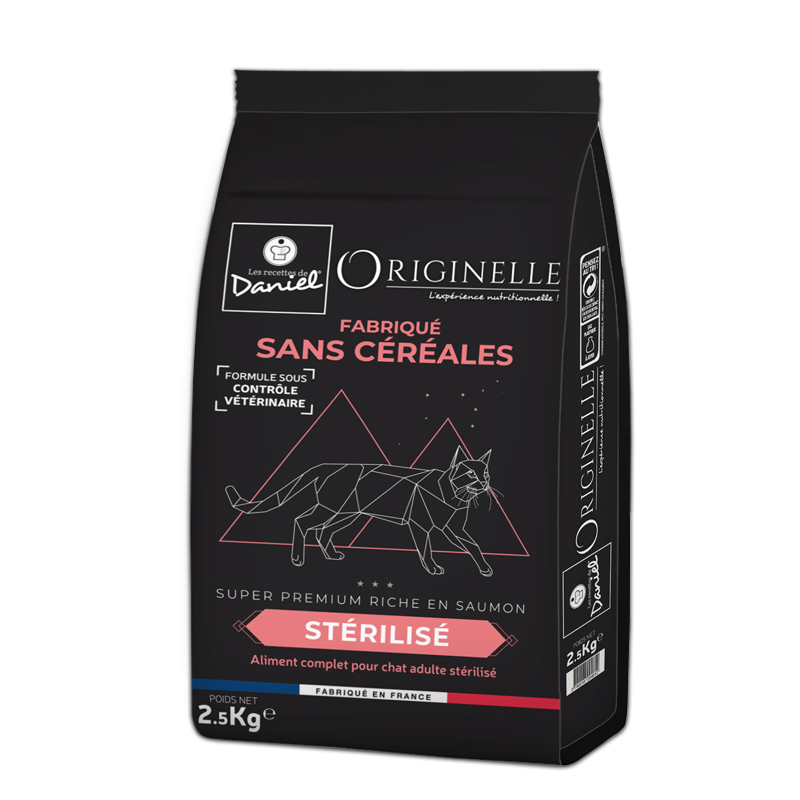 Croquettes Originelle Chat Sterilise Saumon Sans Cereales 2 5 Kg Les Recettes De Daniel