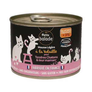 Pâtée pour chat Made in France - Mousse Volaille et au Foie