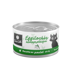 Effilochés monoprotéique au poulet et riz - 85g